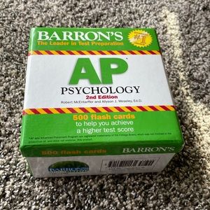 AP PSYCHOLOGY flash cards box Barron’s exam test